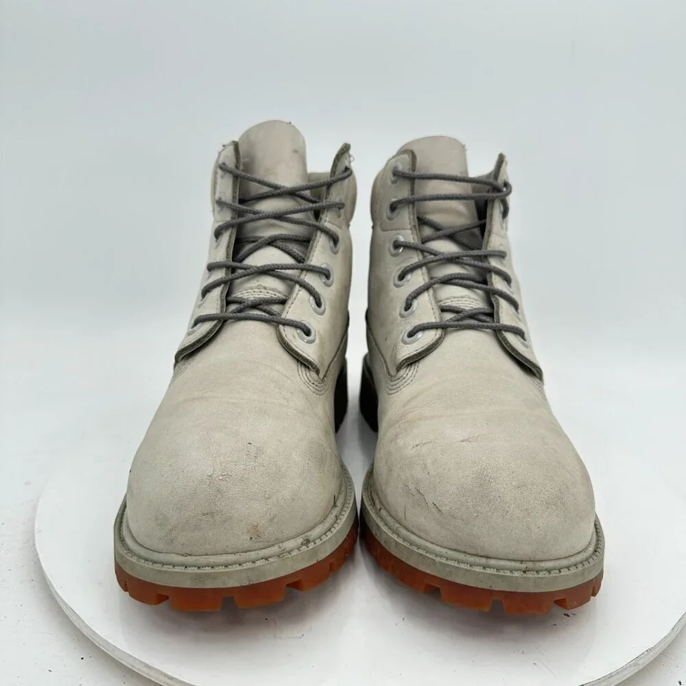 Timberland AF 6'' Inch Premium Men Size 7 Light Grey Leather Ankle Combat Boot